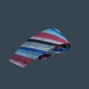 Tie Tree Polyester Tie Multicolored Striped Men Necktie Short Skinny